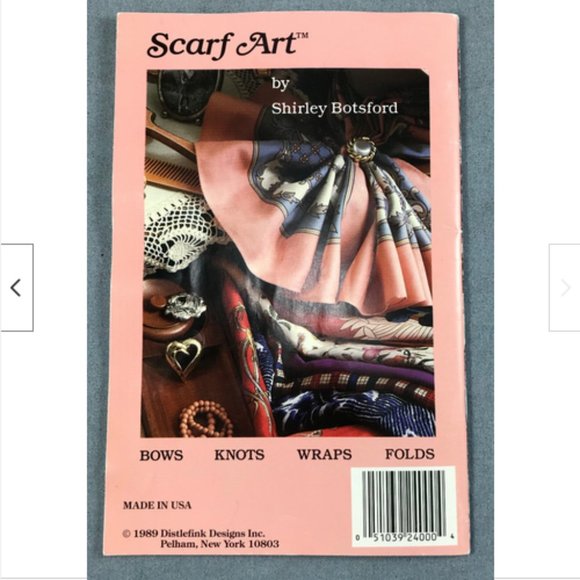 Scarf Art Book How To Bows Knots Wraps Folds 1989 Shirley Botsford - Picture 4 of 4